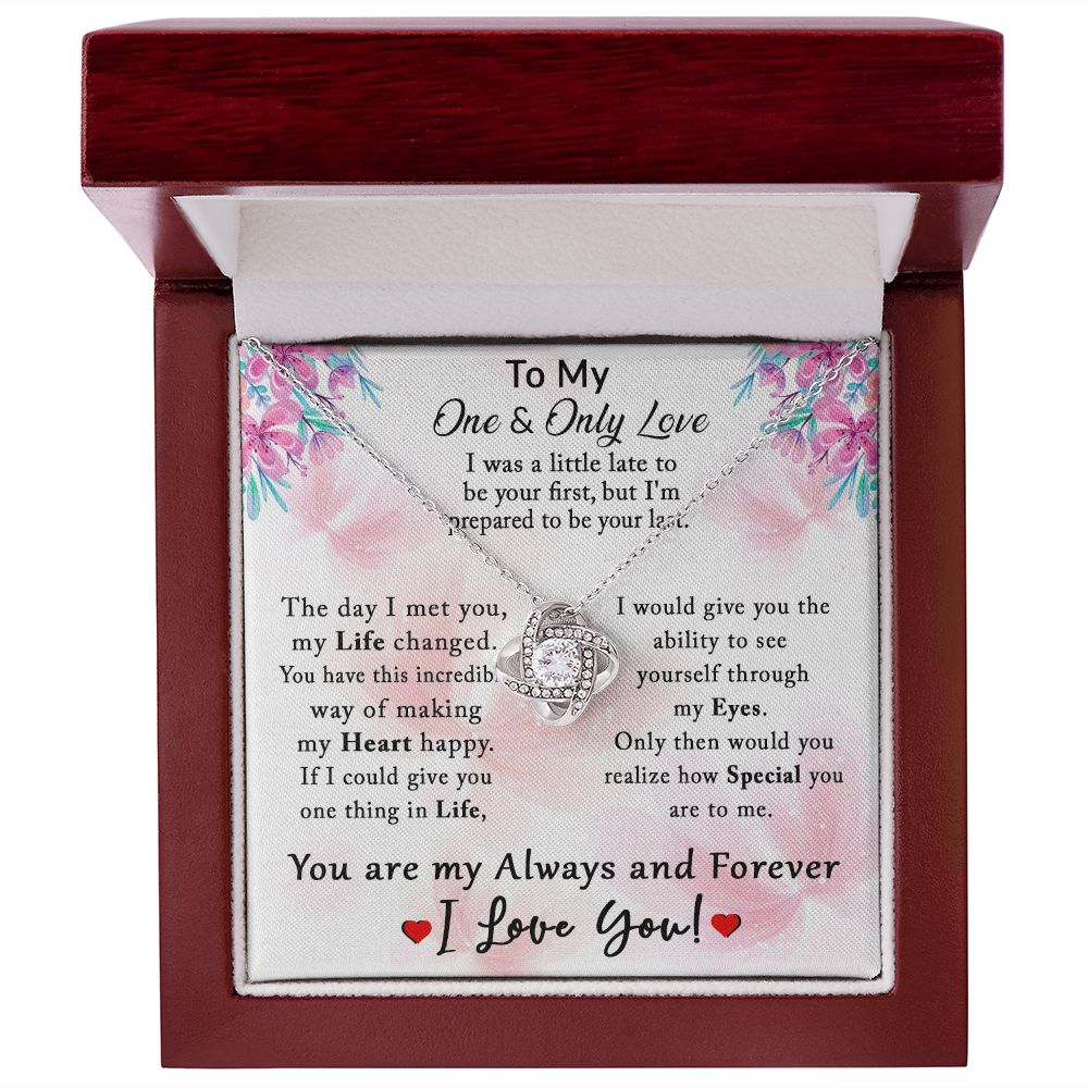 To My One & Only Love - Love Knot Necklace - Celeste Jewel