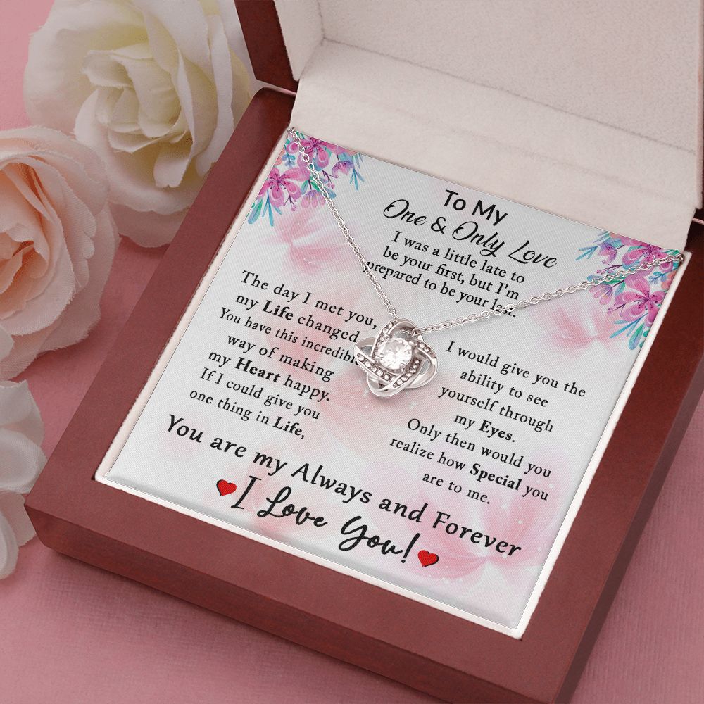 To My One & Only Love - Love Knot Necklace - Celeste Jewel