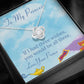 To My Princess - Three Wishes - Love Knot Necklace - Celeste Jewel