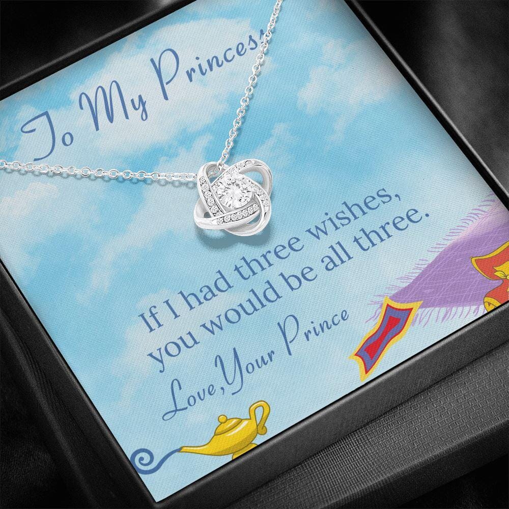 To My Princess - Three Wishes - Love Knot Necklace - Celeste Jewel