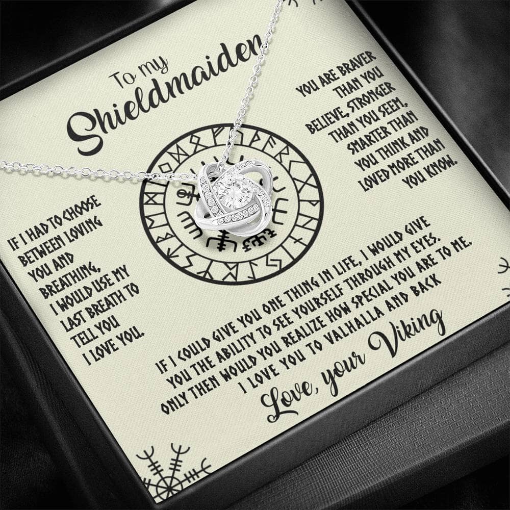 To My Shieldmaiden - My Last Breath - Love Knot Necklace - Celeste Jewel