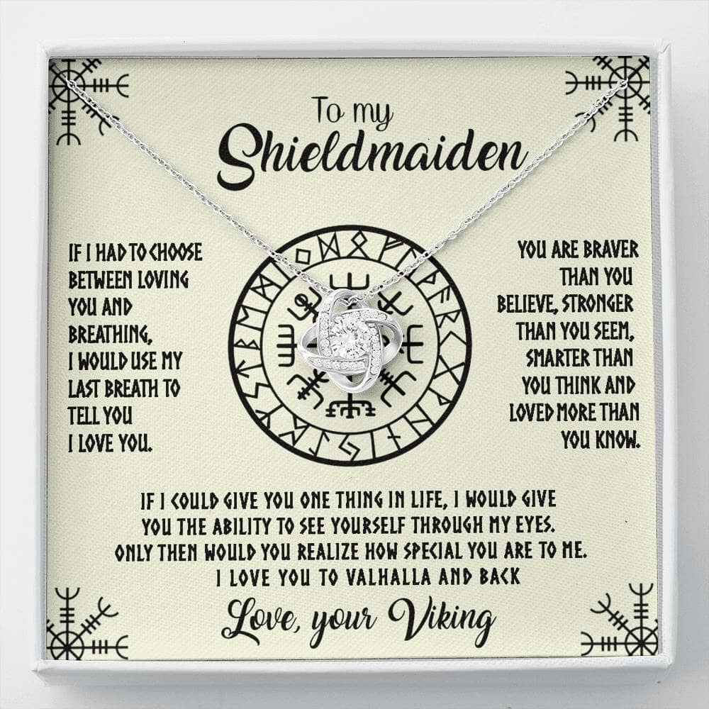 To My Shieldmaiden - My Last Breath - Love Knot Necklace - Celeste Jewel