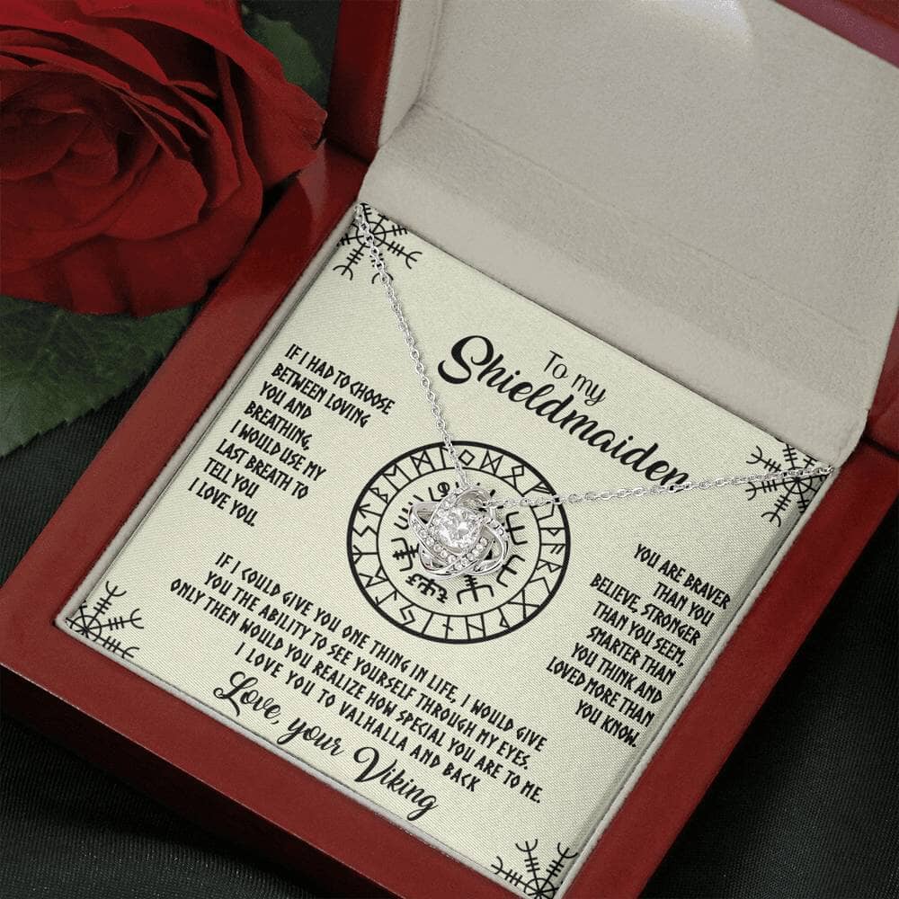 To My Shieldmaiden - My Last Breath - Love Knot Necklace - Celeste Jewel