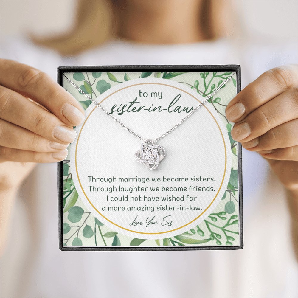 To My Sister-In-Law - Love You Sis - Love Knot Necklace - Celeste Jewel