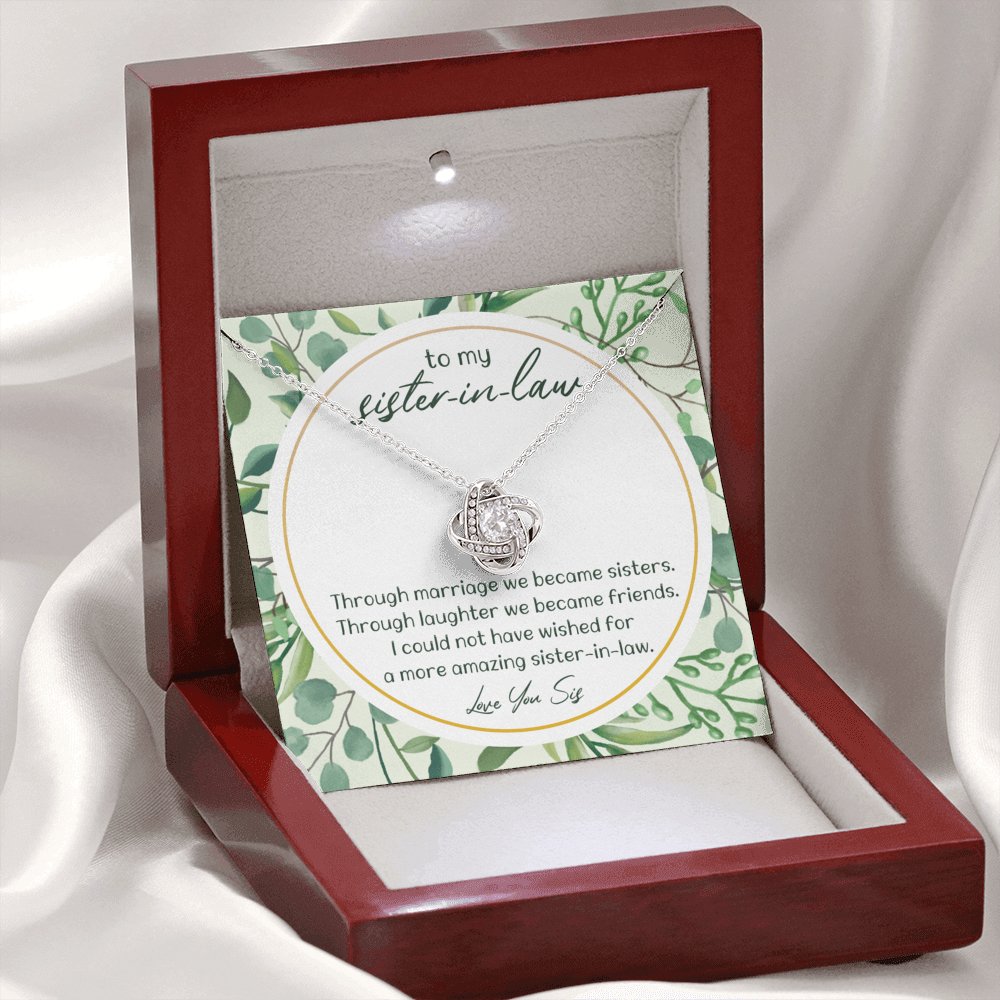 To My Sister-In-Law - Love You Sis - Love Knot Necklace - Celeste Jewel