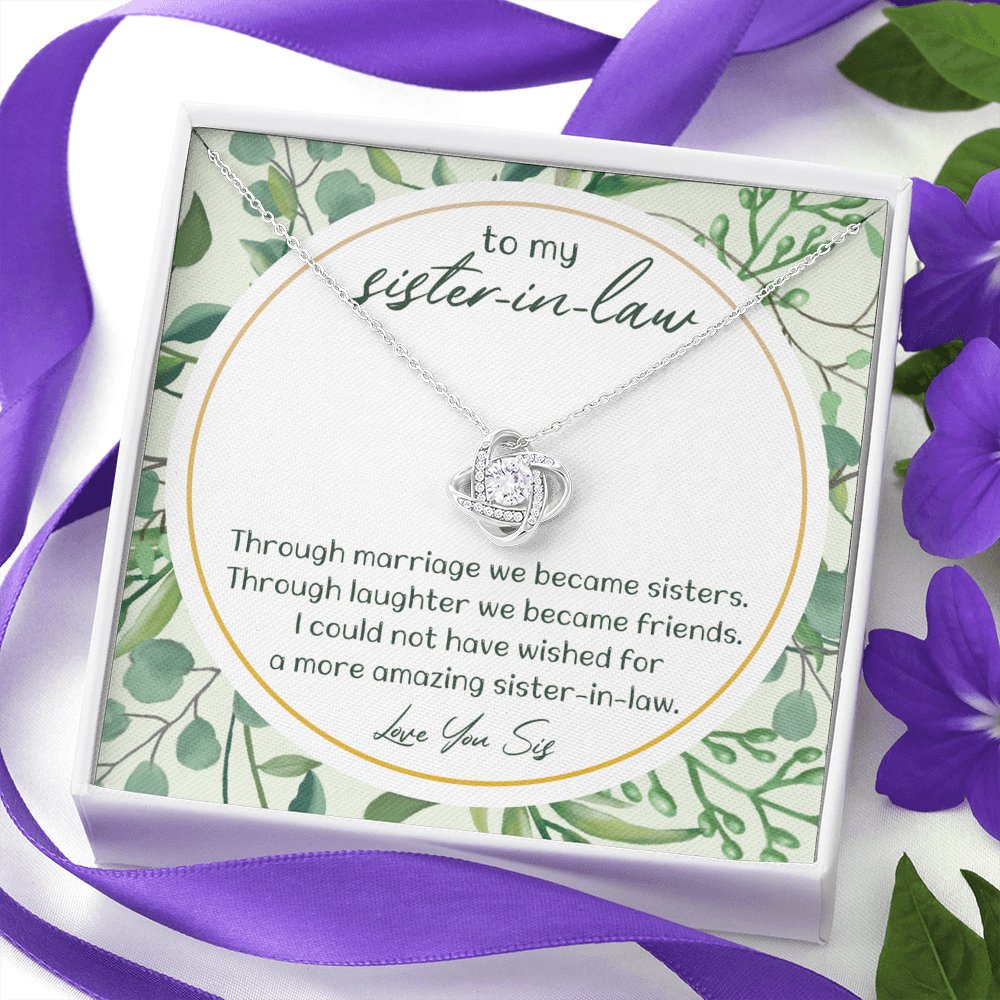 To My Sister-In-Law - Love You Sis - Love Knot Necklace - Celeste Jewel