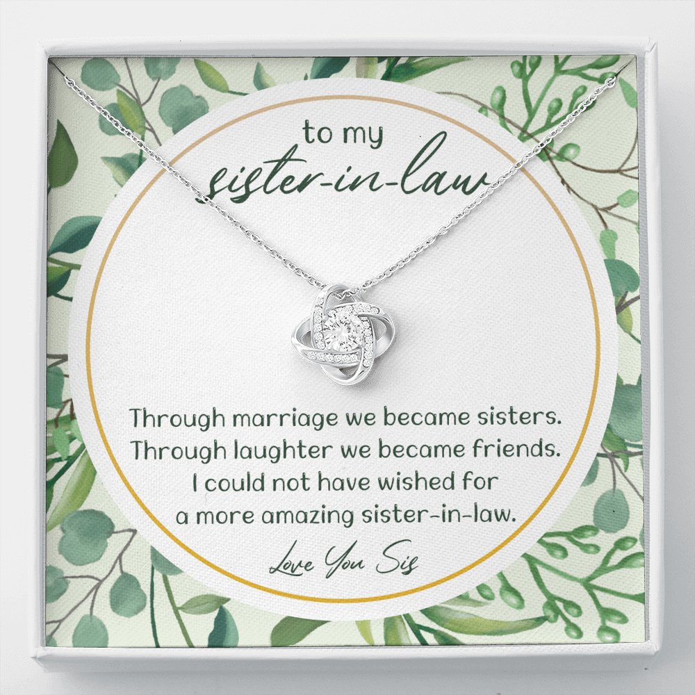 To My Sister-In-Law - Love You Sis - Love Knot Necklace - Celeste Jewel