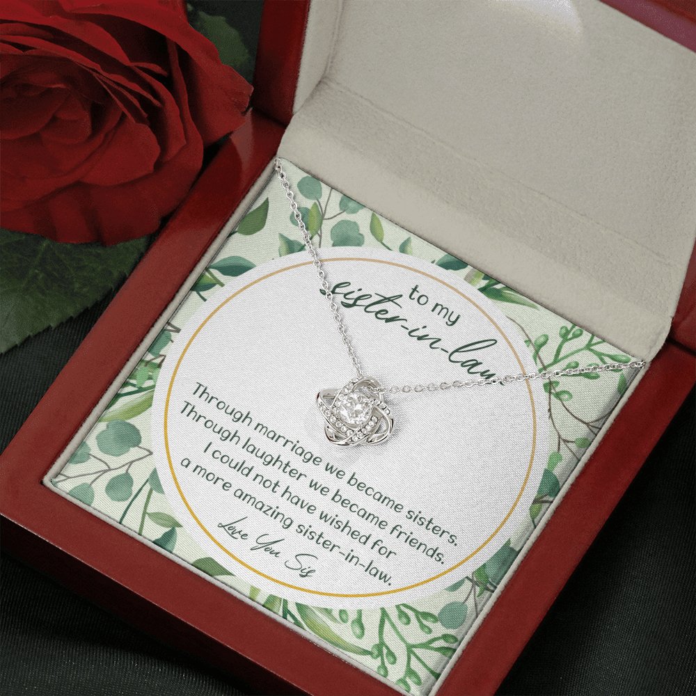 To My Sister-In-Law - Love You Sis - Love Knot Necklace - Celeste Jewel