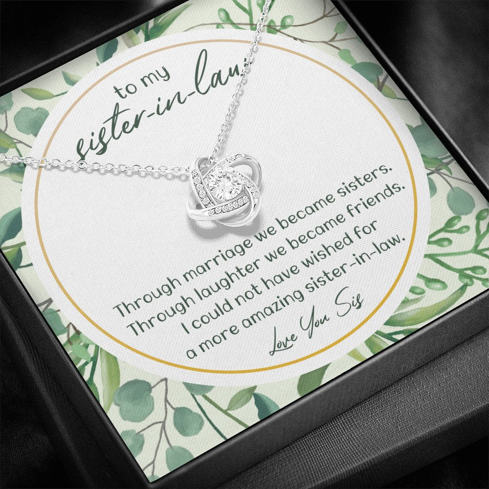 To My Sister-In-Law - Love You Sis - Love Knot Necklace - Celeste Jewel