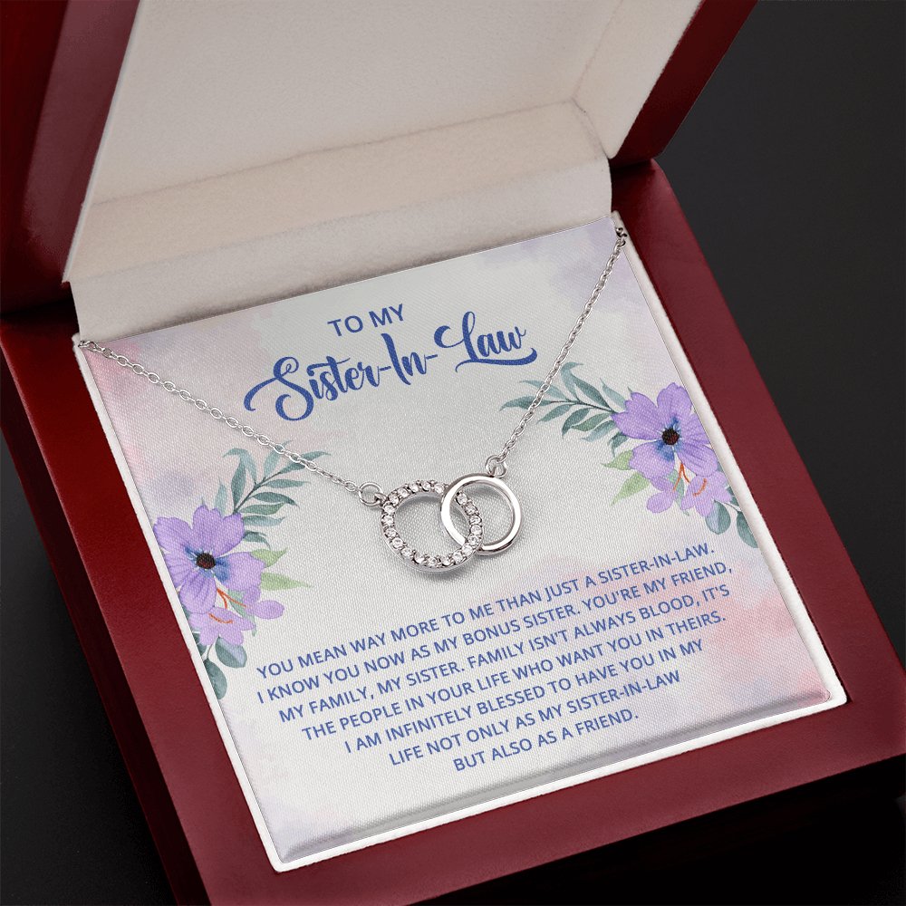 To My Sister-In-Law - My Bonus Sister - Perfect Pair Necklace - Celeste Jewel