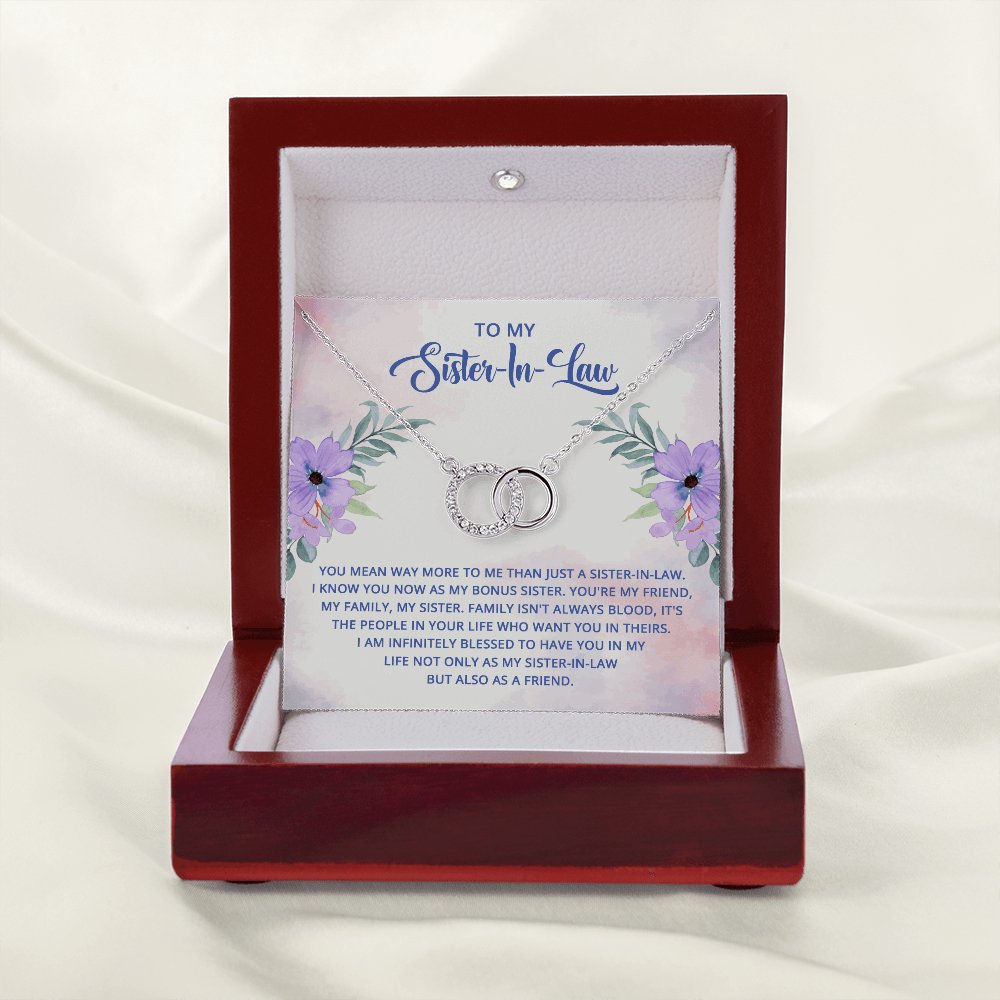 To My Sister-In-Law - My Bonus Sister - Perfect Pair Necklace - Celeste Jewel