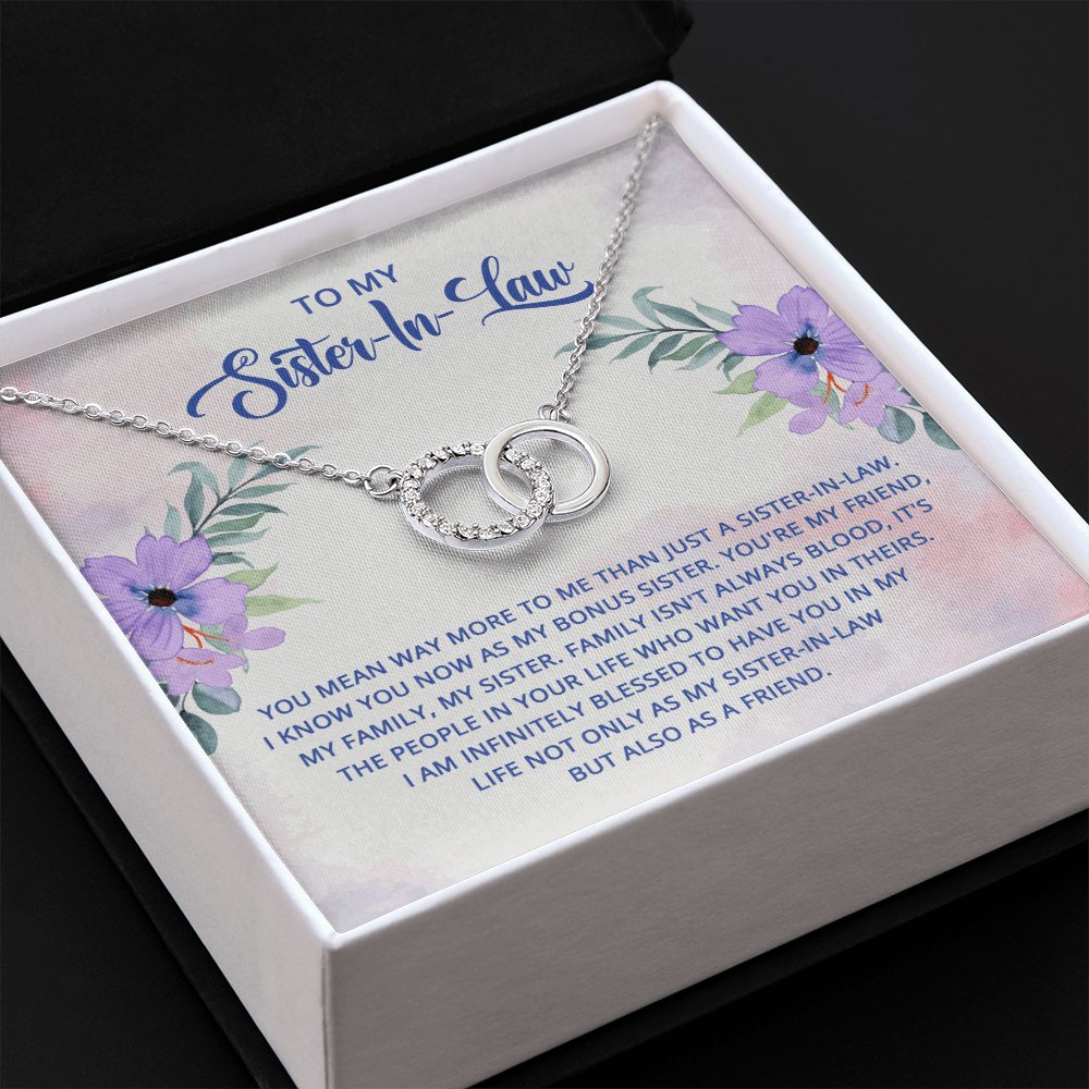 To My Sister-In-Law - My Bonus Sister - Perfect Pair Necklace - Celeste Jewel