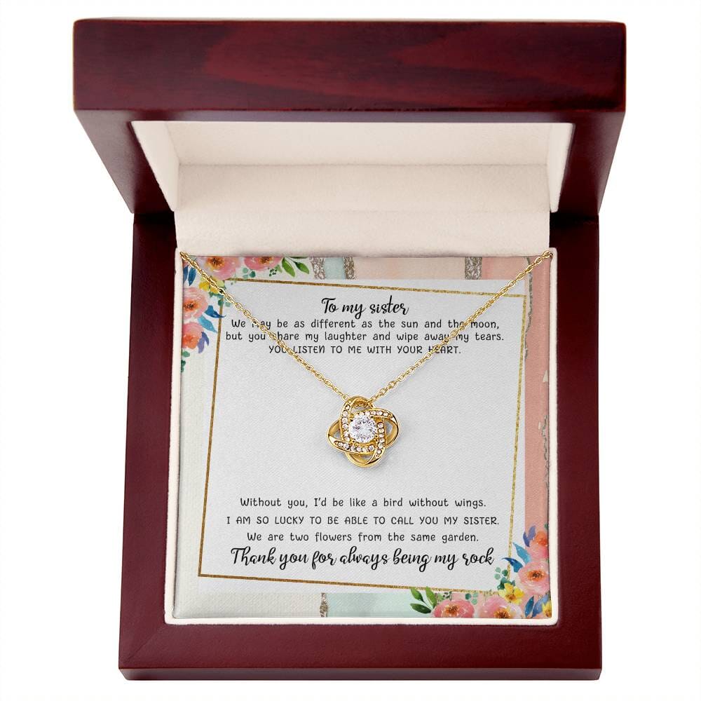 To My Sister - Sentimental Gift For Best Friend - Love Knot Necklace - Celeste Jewel