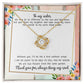To My Sister - Sentimental Gift For Best Friend - Love Knot Necklace - Celeste Jewel
