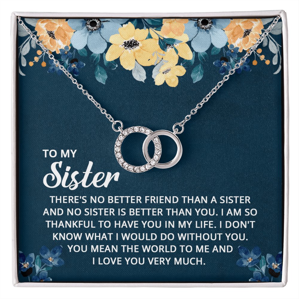 To My Sister - You Mean The World To Me - Perfect Pair Necklace - Celeste Jewel