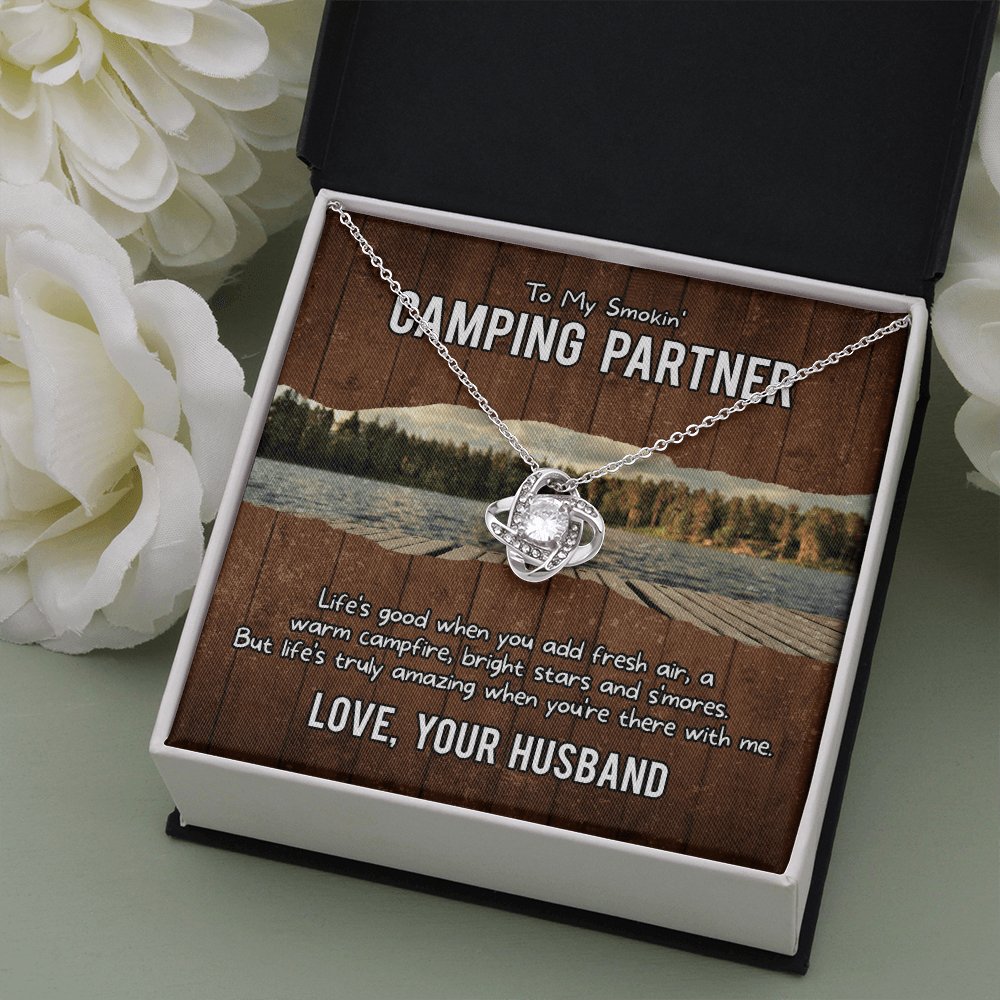To My Smokin' Camping Partner - When You're There With Me - Love Knot Necklace - Celeste Jewel