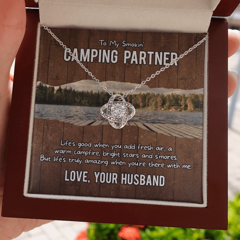 To My Smokin' Camping Partner - When You're There With Me - Love Knot Necklace - Celeste Jewel