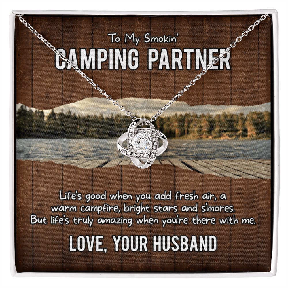 To My Smokin' Camping Partner - When You're There With Me - Love Knot Necklace - Celeste Jewel