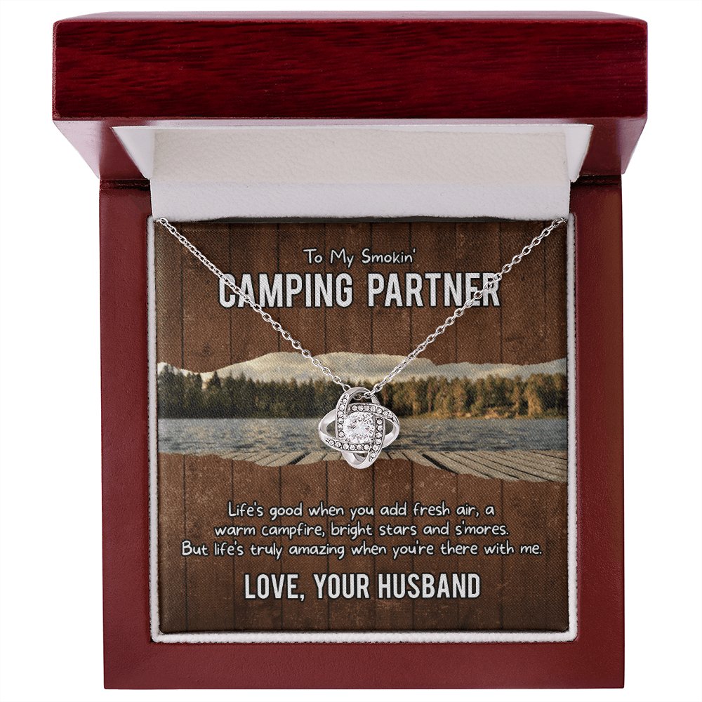 To My Smokin' Camping Partner - When You're There With Me - Love Knot Necklace - Celeste Jewel