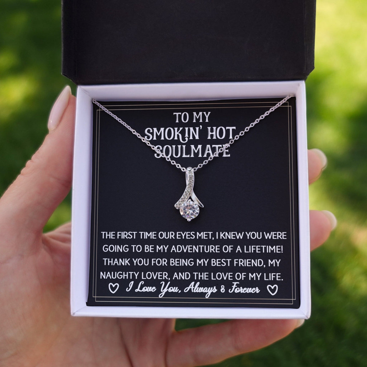 To My Smokin' Hot Soulmate - Sparkling Radiance Necklace - Celeste Jewel