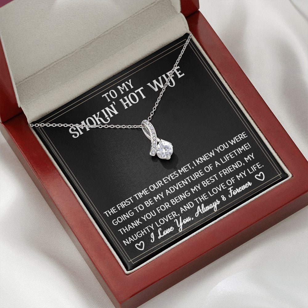 To My Smokin' Hot Wife - Sparkling Radiance Necklace - Celeste Jewel