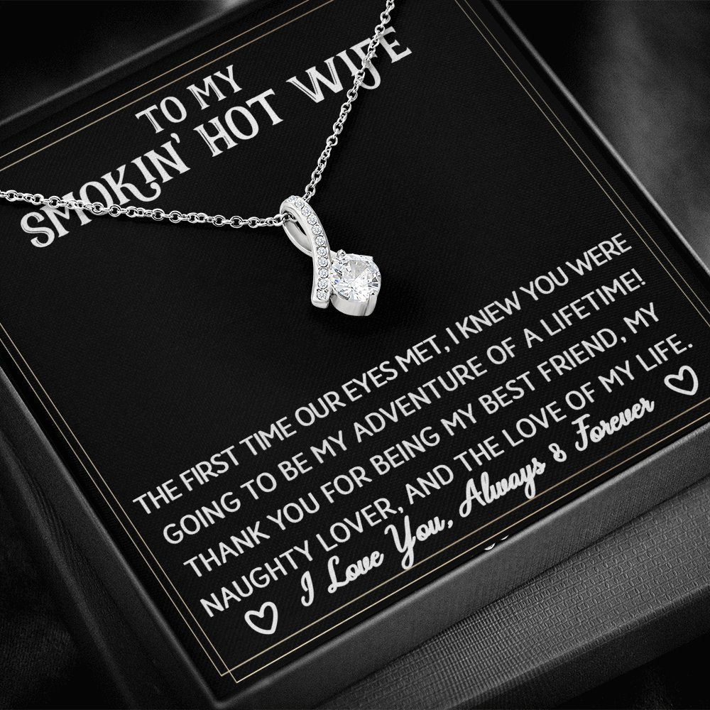 To My Smokin' Hot Wife - Sparkling Radiance Necklace - Celeste Jewel