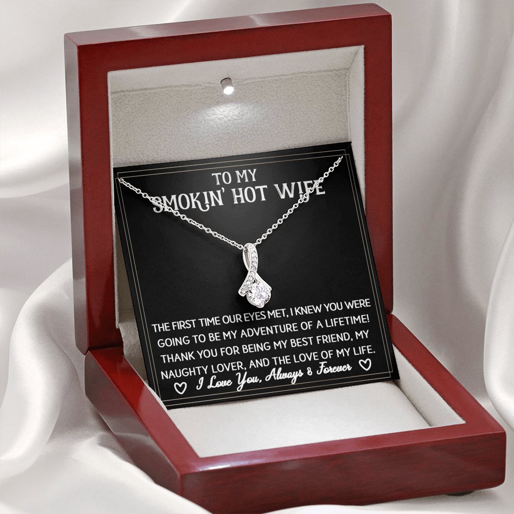 To My Smokin' Hot Wife - Sparkling Radiance Necklace - Celeste Jewel