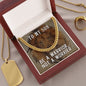 To My Son - Be A Warrior - Cuban Link Chain Necklace - Celeste Jewel
