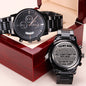 To My Son - Carry You In My Heart - Black Chronograph Watch - Celeste Jewel