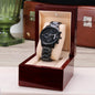 To My Son - Carry You In My Heart - Black Chronograph Watch - Celeste Jewel