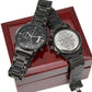 To My Son (From Dad) - I Want You To Believe - Black Chronograph Watch - Celeste Jewel