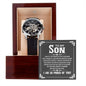 To My Son - How Much You Are Loved - Men's Skeleton Watch - Celeste Jewel