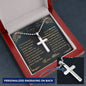 To My Son - Never Forget - Personalized Cross Necklace - Celeste Jewel