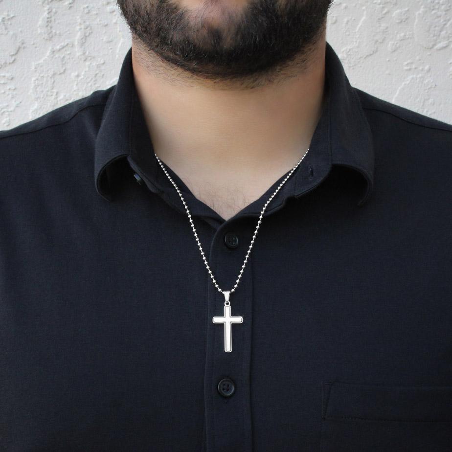 To My Son - Never Forget - Personalized Cross Necklace - Celeste Jewel