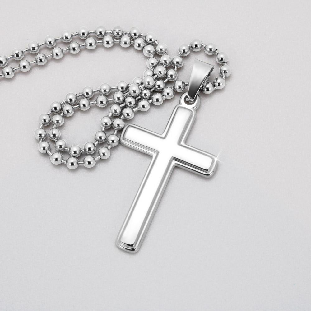 To My Son - Never Forget - Personalized Cross Necklace - Celeste Jewel
