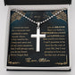 To My Son - Never Forget - Personalized Cross Necklace - Celeste Jewel