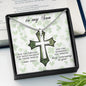 To My Son - St Patrick's Day Gift - Personalized Cross With Engraving - Celeste Jewel