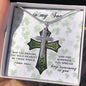 To My Son - St Patrick's Day Gift - Personalized Cross With Engraving - Celeste Jewel
