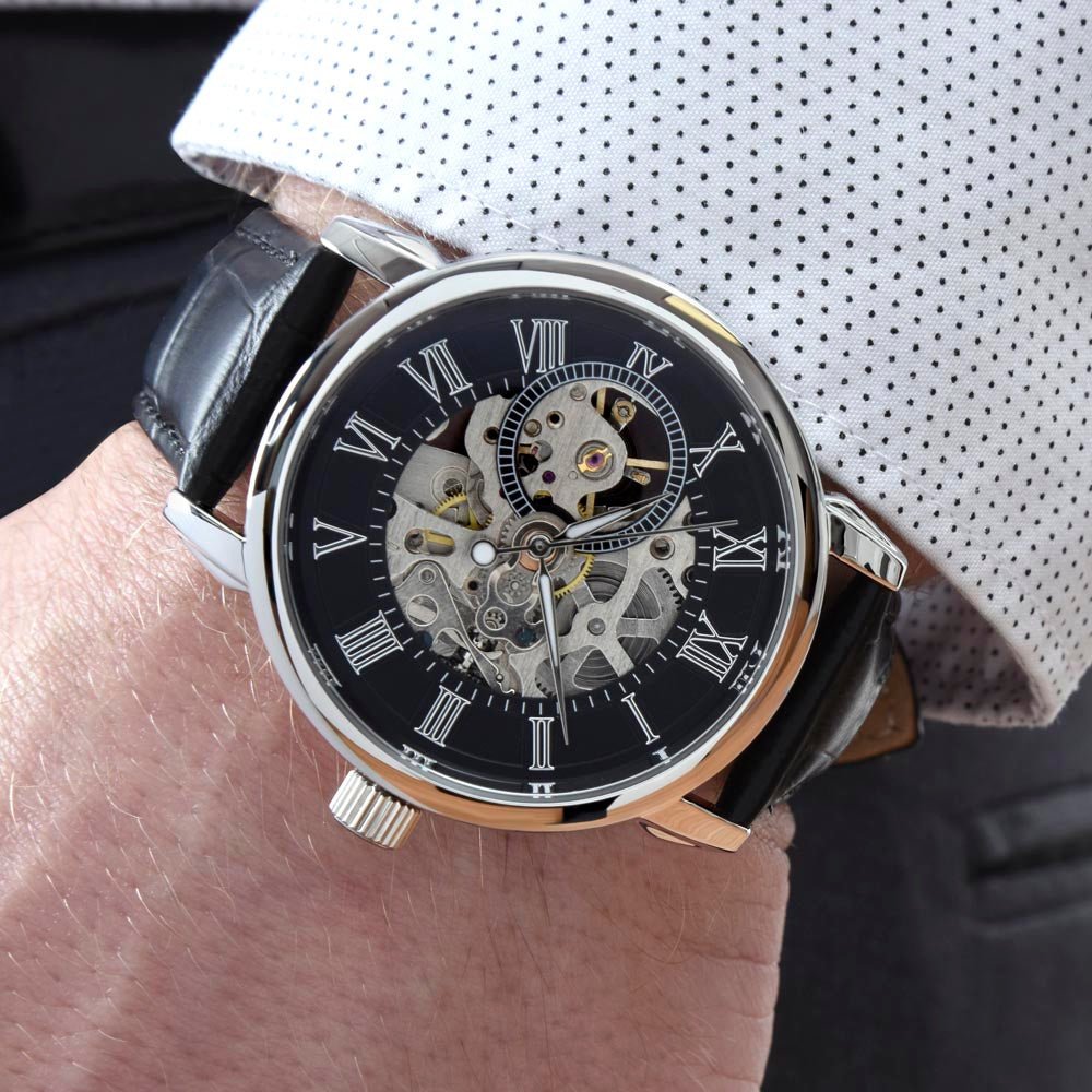 To My Son When You Wear This Watch Men s Skeleton Watch