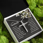 To My Soulmate - Every Single Moment - Cubic Zirconia Cross Necklace - Celeste Jewel