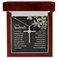 To My Soulmate - Every Single Moment - Cubic Zirconia Cross Necklace - Celeste Jewel