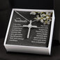 To My Soulmate - Every Single Moment - Cubic Zirconia Cross Necklace - Celeste Jewel