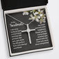 To My Soulmate - Every Single Moment - Cubic Zirconia Cross Necklace - Celeste Jewel