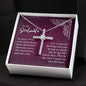 To My Soulmate - In Your Smile - Cubic Zirconia Cross Necklace - Celeste Jewel