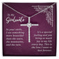 To My Soulmate - In Your Smile - Cubic Zirconia Cross Necklace - Celeste Jewel