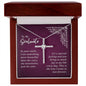 To My Soulmate - In Your Smile - Cubic Zirconia Cross Necklace - Celeste Jewel