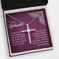 To My Soulmate - In Your Smile - Cubic Zirconia Cross Necklace - Celeste Jewel