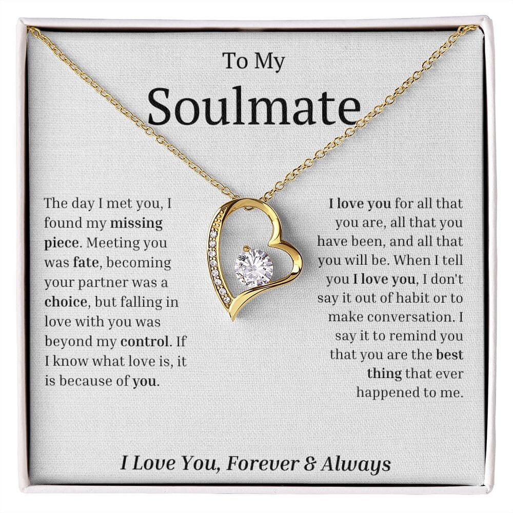 To My Soulmate - My Missing Piece - Eternal Love Necklace - Celeste Jewel