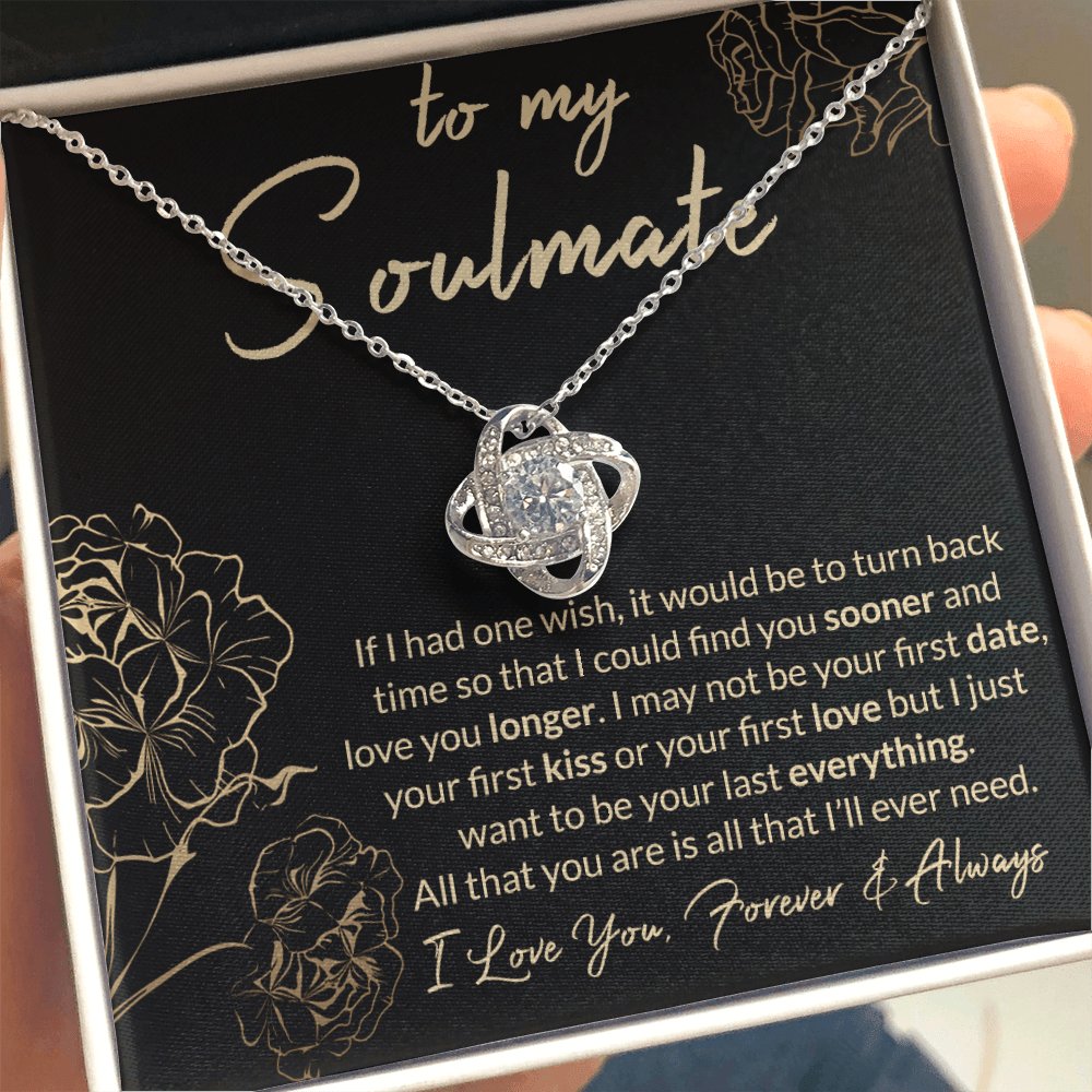 To My Soulmate - One Wish - Love Knot Necklace - Celeste Jewel