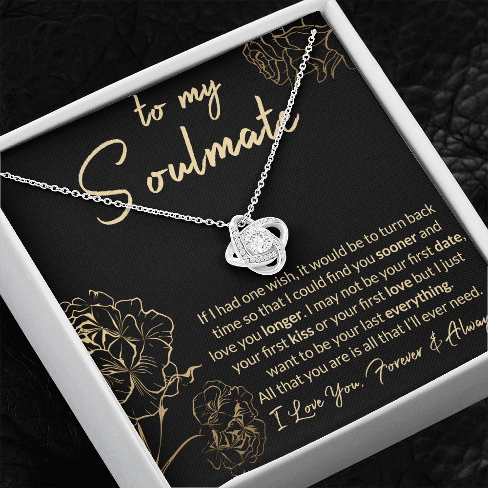 To My Soulmate - One Wish - Love Knot Necklace - Celeste Jewel